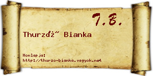 Thurzó Bianka névjegykártya